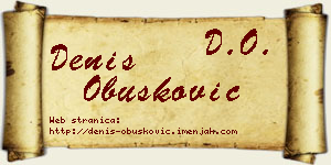 Denis Obušković vizit kartica